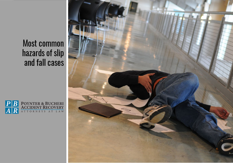 Most common hazards of slip and fall cases