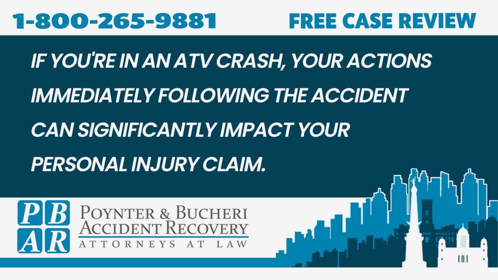 atv accident actions following