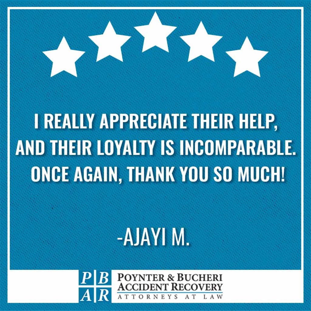 dram shop lawyer Ajayi M. testimonial