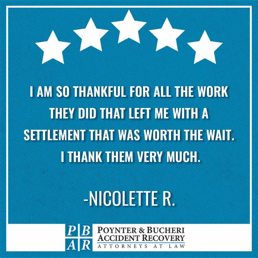 PB Greenfield personal injury attorney Nicolette R. testimonial 